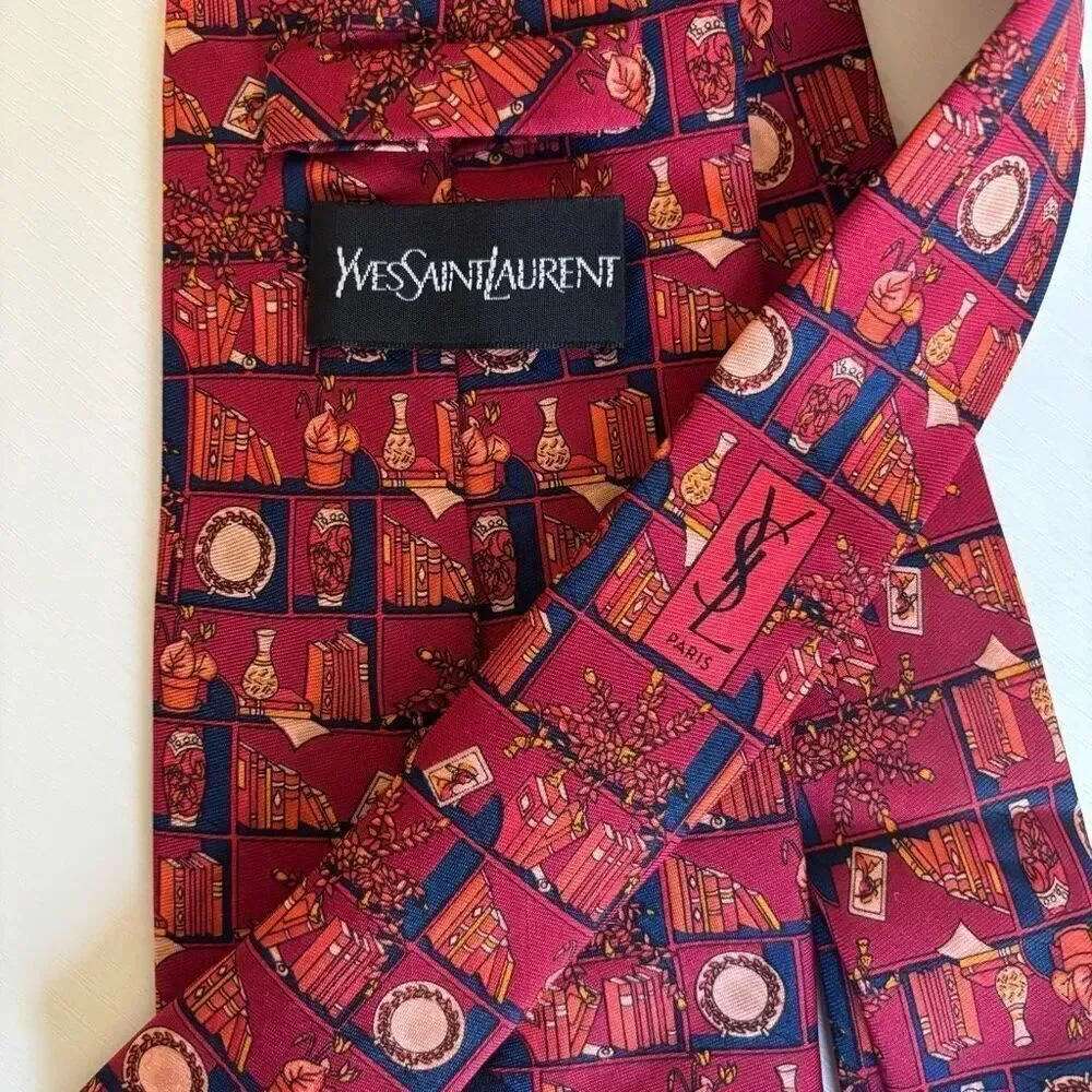 Yves Saint Laurent YSL silk tie